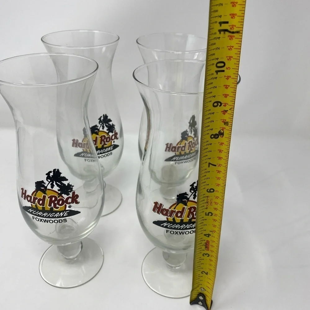 Set of 4 - Hard Rock Hurricane Foxwoods Glasses